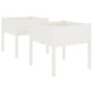 Plantenbakken 2 St 70X70X70 Cm Massief Grenenhout Wit