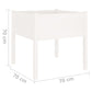 Plantenbakken 2 St 70X70X70 Cm Massief Grenenhout Wit