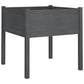 Plantenbak 70X70X70 Cm Massief Grenenhout Grijs