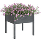 Plantenbak 70X70X70 Cm Massief Grenenhout Grijs