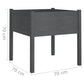 Plantenbak 70X70X70 Cm Massief Grenenhout Grijs