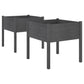 Plantenbakken 2 St 70X70X70 Cm Massief Grenenhout Grijs