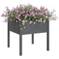 Plantenbakken 2 St 70X70X70 Cm Massief Grenenhout Grijs