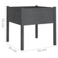 Plantenbakken 2 St 70X70X70 Cm Massief Grenenhout Grijs