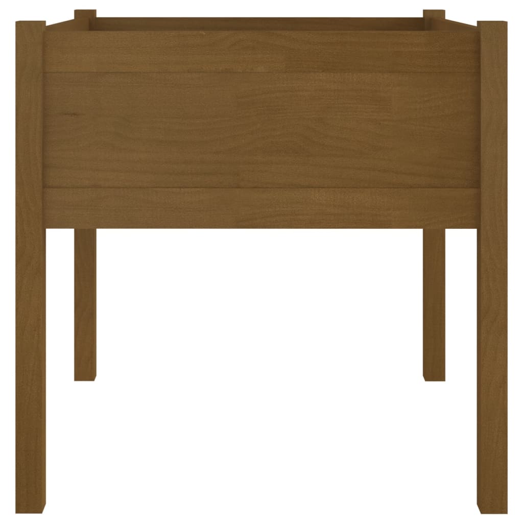 Plantenbakken 2 St 70X70X70 Cm Massief Grenenhout Honingbruin