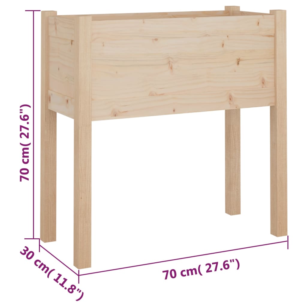Plantenbak 70X31X70 Cm Massief Grenenhout