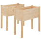 Plantenbakken 2 St 70X31X70 Cm Massief Grenenhout