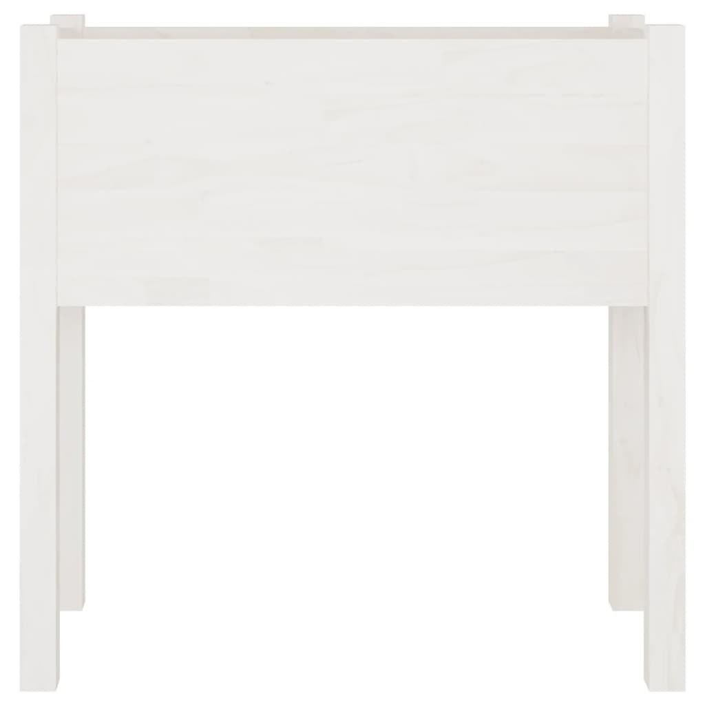 Plantenbak 70X31X70 Cm Massief Grenenhout Wit