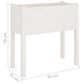 Plantenbak 70X31X70 Cm Massief Grenenhout Wit
