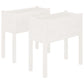 Plantenbakken 2 St 70X31X70 Cm Massief Grenenhout Wit