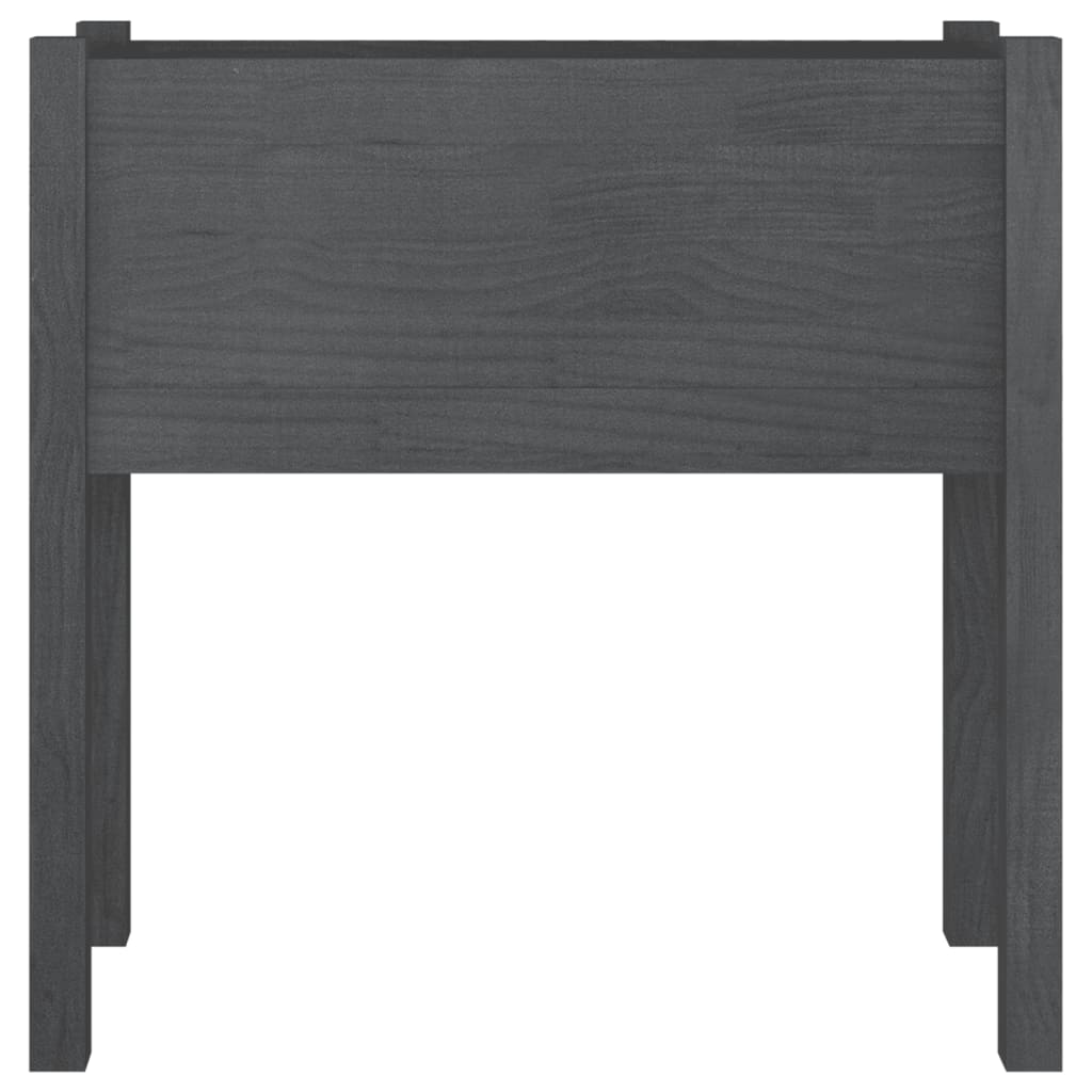 Plantenbak 70X31X70 Cm Massief Grenenhout Grijs