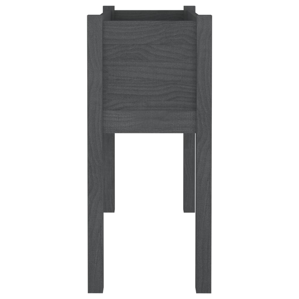 Plantenbak 70X31X70 Cm Massief Grenenhout Grijs