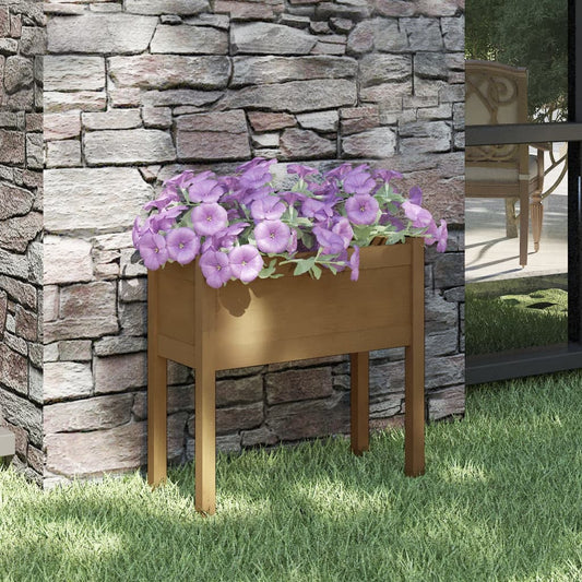 Plantenbak 70X31X70 Cm Massief Grenenhout Honingbruin