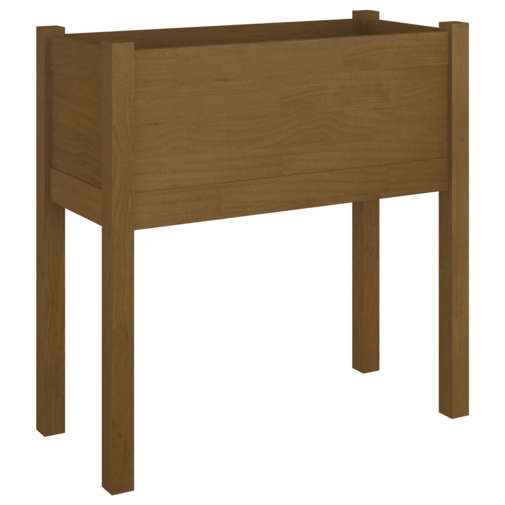 Plantenbakken 2 St 70X31X70 Cm Massief Grenenhout Honingbruin