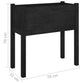 Plantenbak 70X31X70 Cm Massief Grenenhout Zwart