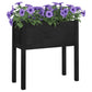 Plantenbakken 2 St 70X31X70 Cm Massief Grenenhout Zwart