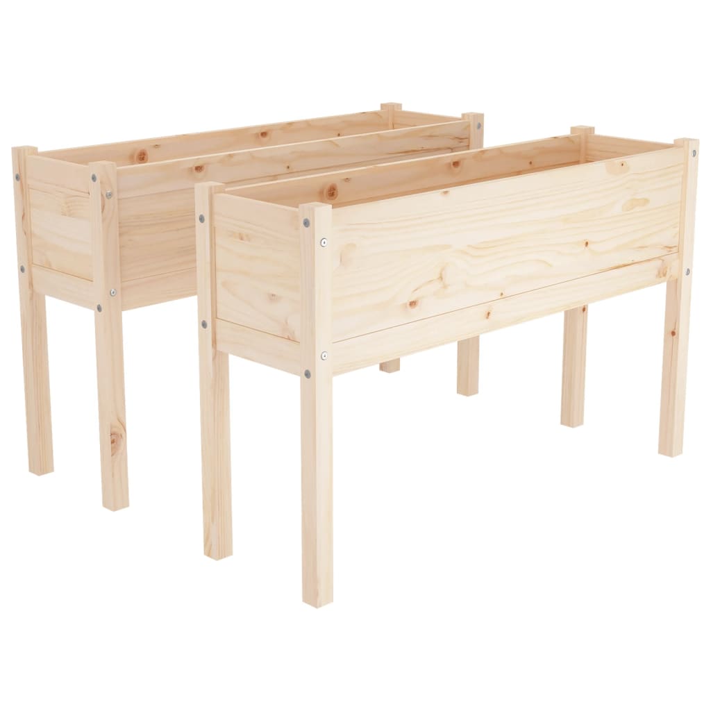Plantenbakken 2 St 110X31X70 Cm Massief Grenenhout
