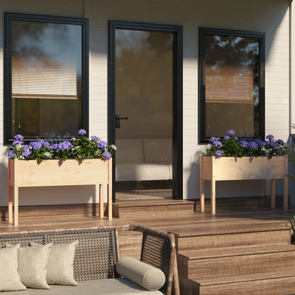 Plantenbakken 2 St 110X31X70 Cm Massief Grenenhout
