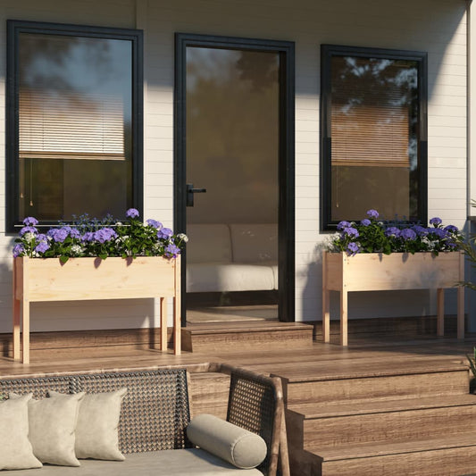 Plantenbakken 2 St 110X31X70 Cm Massief Grenenhout