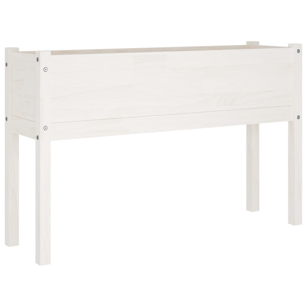 Plantenbak 110X31X70 Cm Massief Grenenhout Wit
