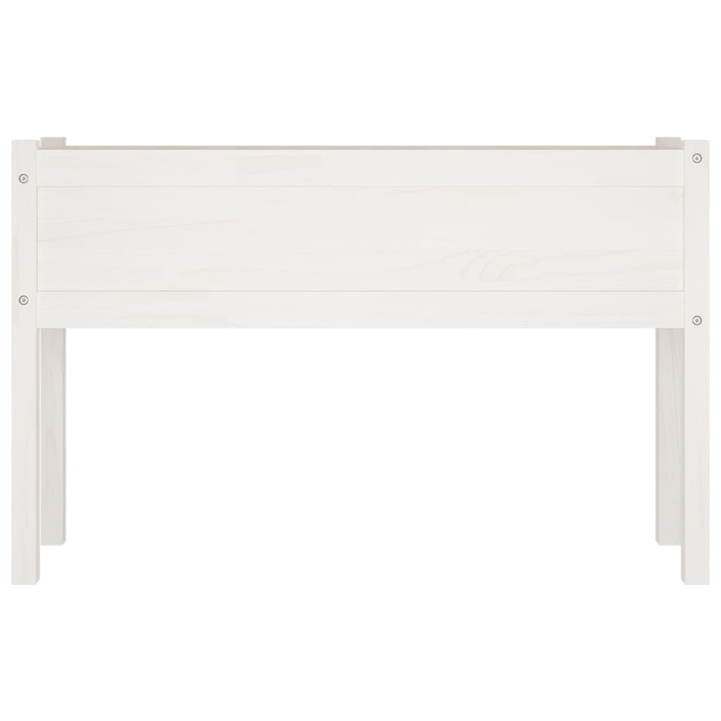 Plantenbak 110X31X70 Cm Massief Grenenhout Wit
