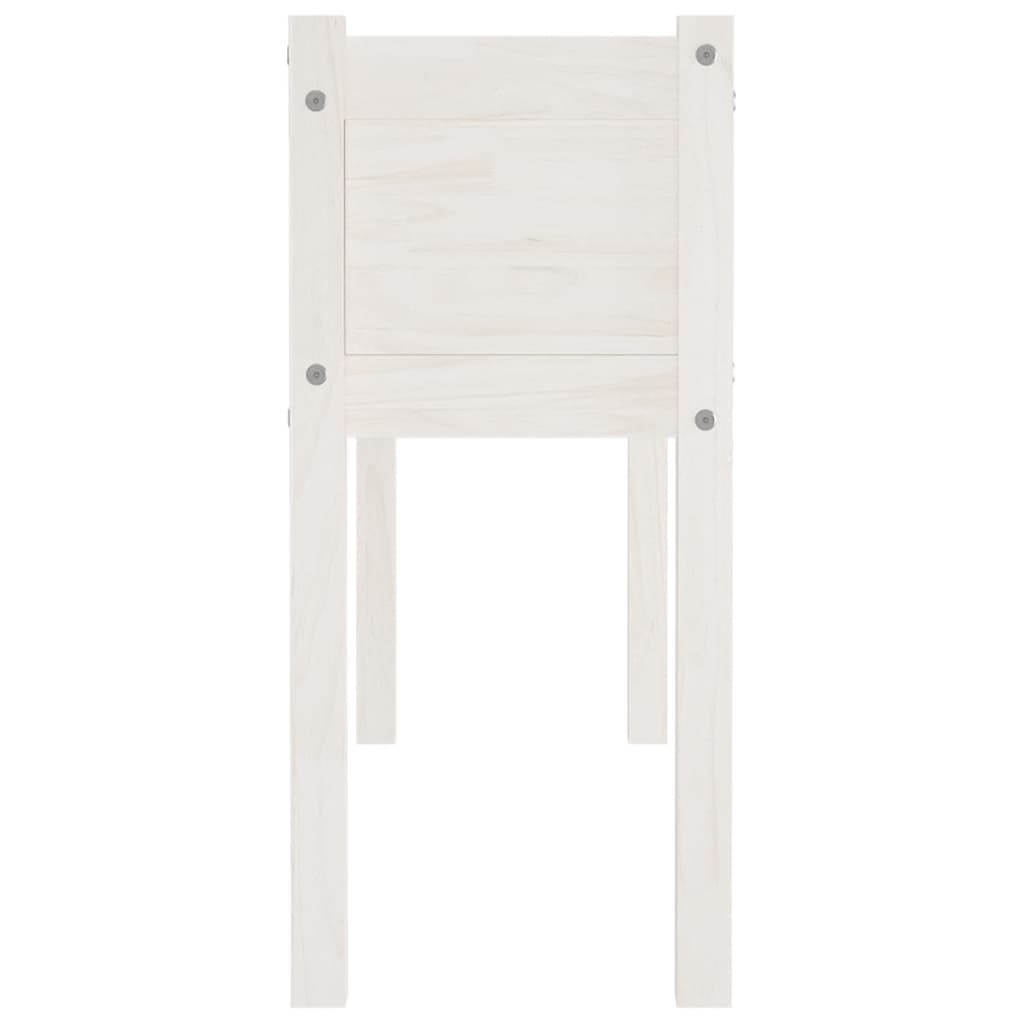 Plantenbak 110X31X70 Cm Massief Grenenhout Wit