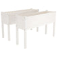 Plantenbakken 2 St 110X31X70 Cm Massief Grenenhout Wit