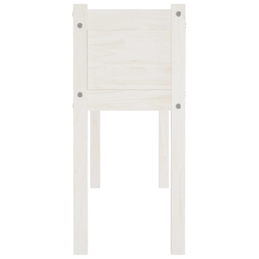 Plantenbakken 2 St 110X31X70 Cm Massief Grenenhout Wit
