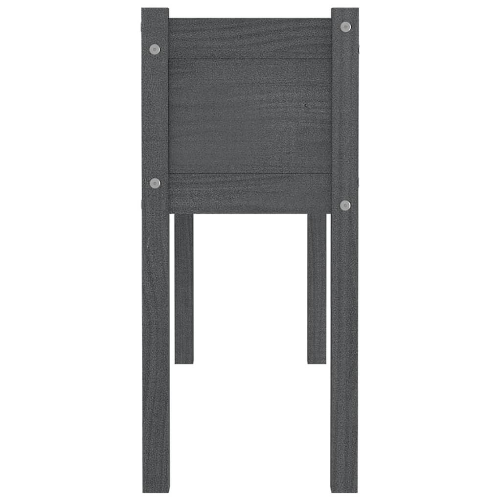 Plantenbak 110X31X70 Cm Massief Grenenhout Grijs