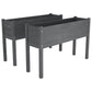 Plantenbakken 2 St 110X31X70 Cm Massief Grenenhout Grijs
