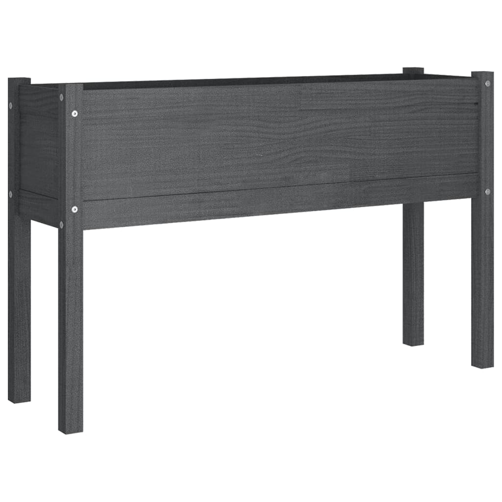 Plantenbakken 2 St 110X31X70 Cm Massief Grenenhout Grijs