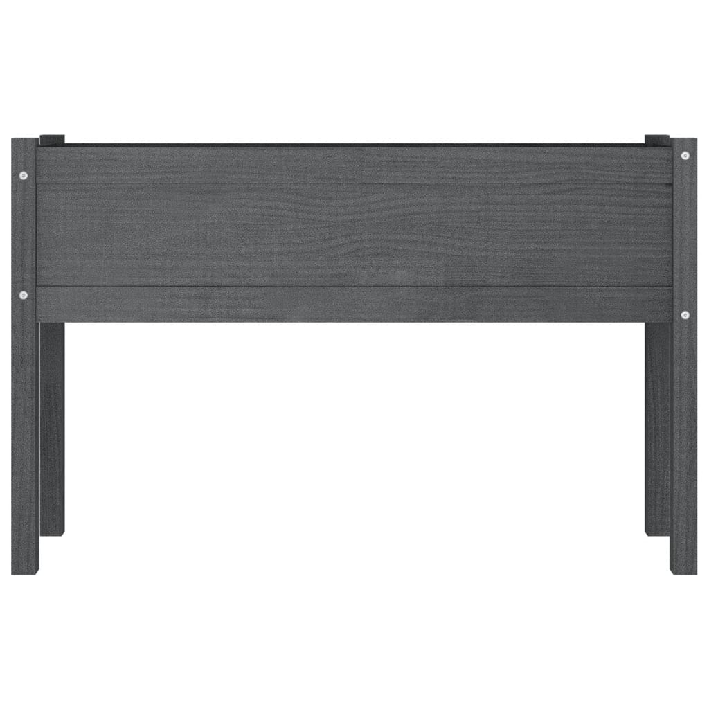 Plantenbakken 2 St 110X31X70 Cm Massief Grenenhout Grijs