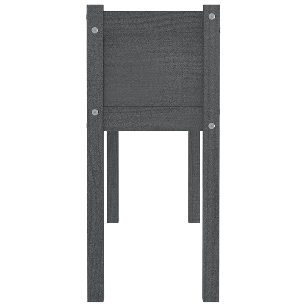 Plantenbakken 2 St 110X31X70 Cm Massief Grenenhout Grijs