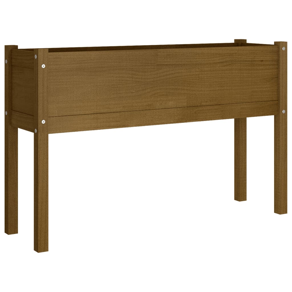 Plantenbak 110X31X70 Cm Massief Grenenhout Honingbruin