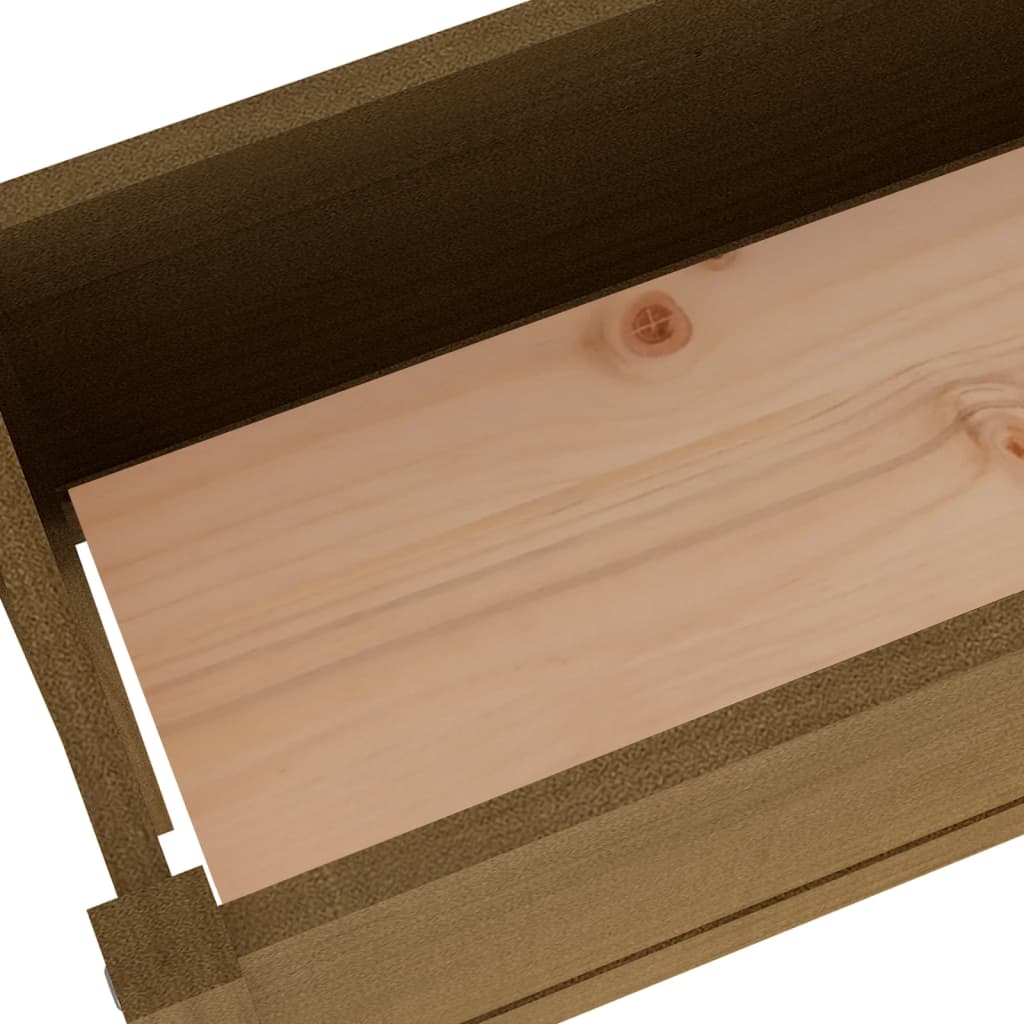 Plantenbak 110X31X70 Cm Massief Grenenhout Honingbruin