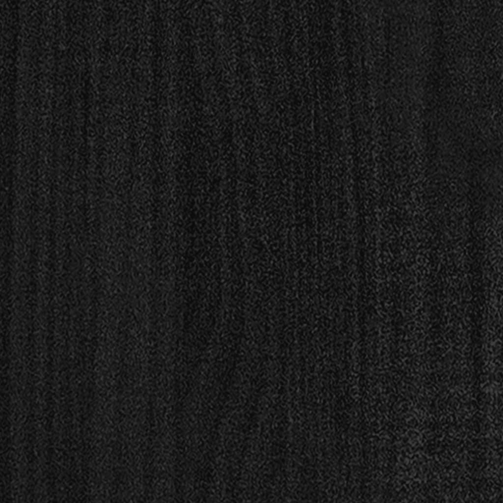 Boekenkast/Kamerscherm 40X35X103 Cm Massief Grenenhout Zwart