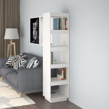 Boekenkast/Kamerscherm 40X35X167 Cm Massief Grenenhout Wit