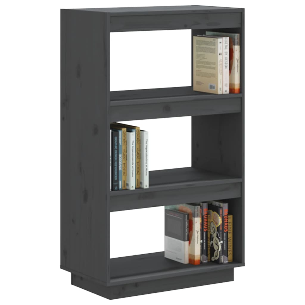 Boekenkast/Kamerscherm 60X35X103 Cm Massief Grenenhout Grijs