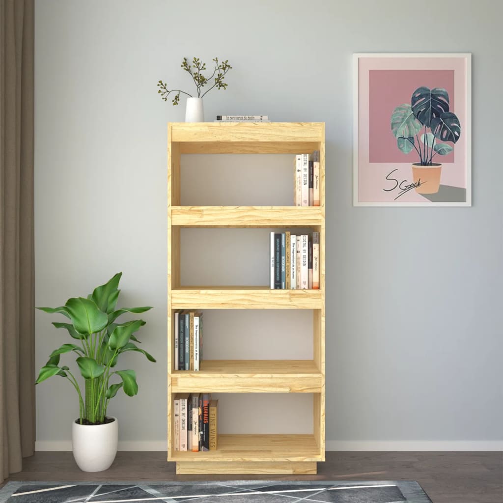 Boekenkast/Kamerscherm 60X35X135 Cm Massief Grenenhout