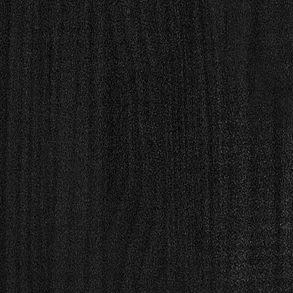 Boekenkast/Kamerscherm 60X35X135 Cm Massief Grenenhout Zwart
