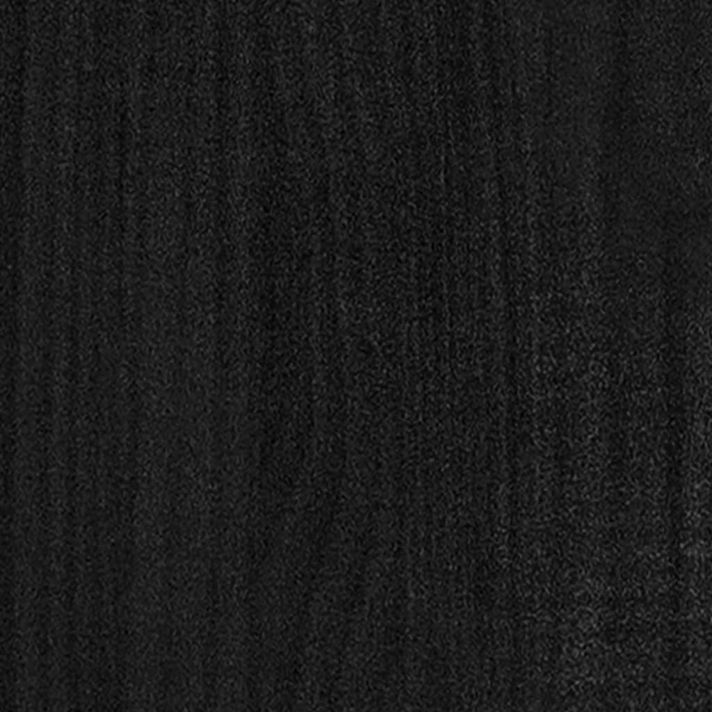 Boekenkast/Kamerscherm 60X35X167 Cm Massief Grenenhout Zwart
