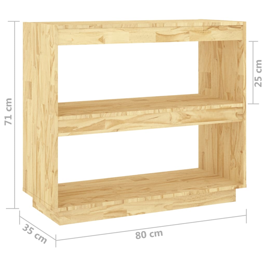 Boekenkast 80X35X71 Cm Massief Grenenhout