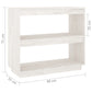 Boekenkast 80X35X71 Cm Massief Grenenhout Wit