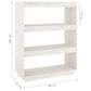 Boekenkast/Kamerscherm 80X35X103 Cm Massief Grenenhout Wit