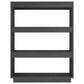 Boekenkast/Kamerscherm 80X35X103 Cm Massief Grenenhout Grijs
