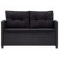 3-Delige Tuinset Met Kussens Poly Rattan Zwart