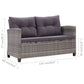 3-Delige Tuinset Poly Rattan En Massief Acaciahout