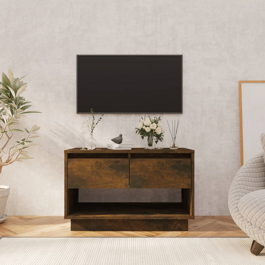 Tv-Meubel 70X41X44 Cm Spaanplaat Gerookt Eikenkleurig