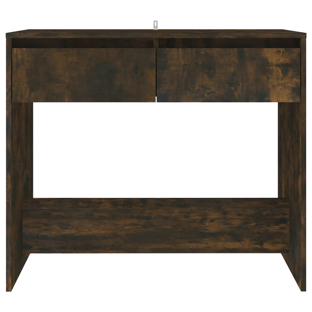 Wandtafel 89X41X76,5 Cm Staal Gerook Eikenkleurig