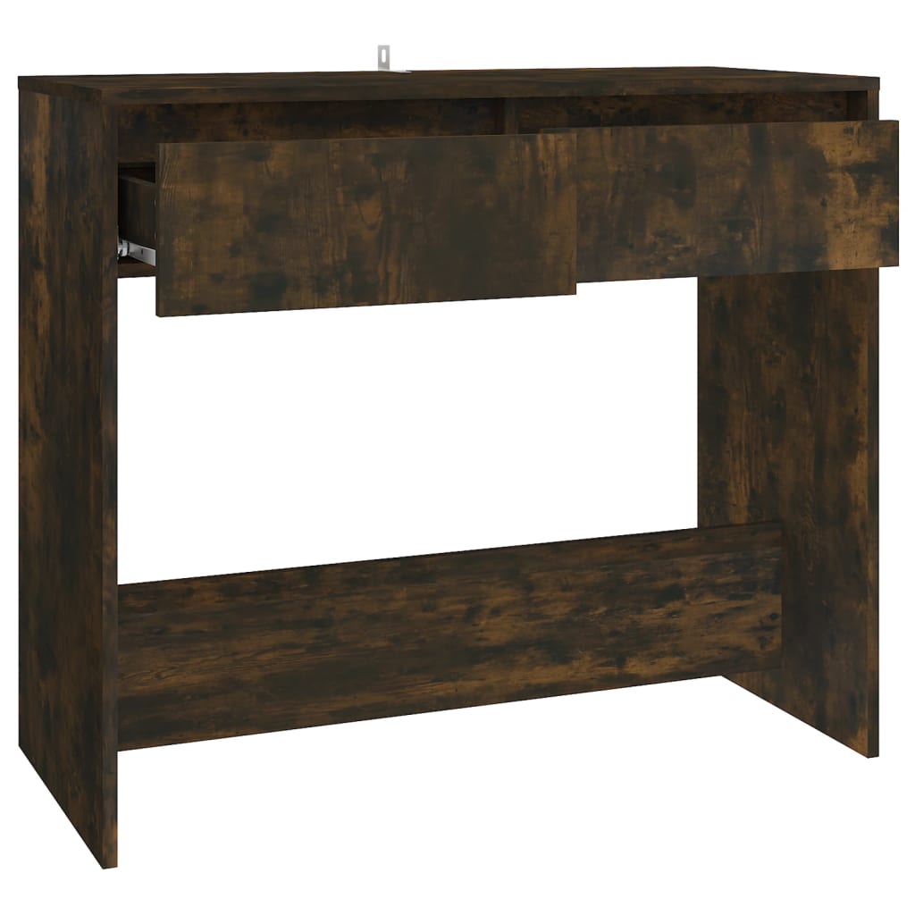 Wandtafel 89X41X76,5 Cm Staal Gerook Eikenkleurig
